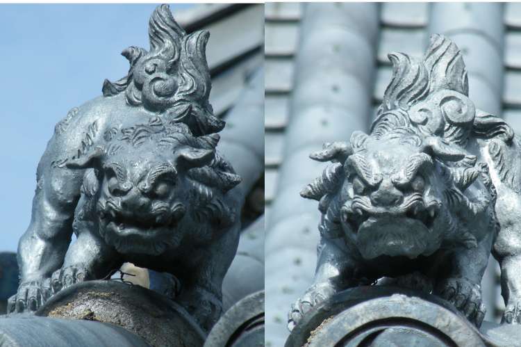 乙子神社　新潟市　沼垂　狛犬